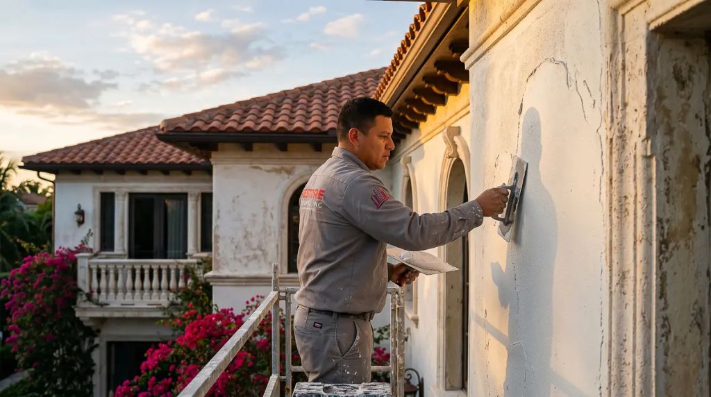 Stucco exterior restoration Florida